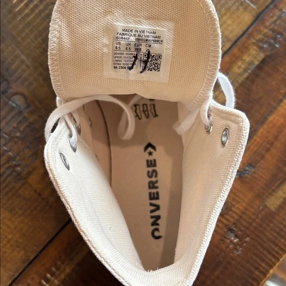 Converse Women's All Star Lift High Top Platform Shoes White -size 8.5 - Picture 5 of 6